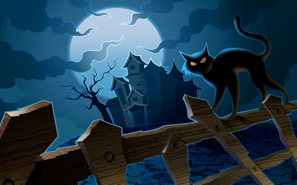 Картичка зловеща нощ Хелоуин!