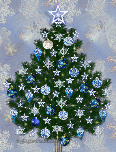 Коледна анимирана картичка-светеща елха!