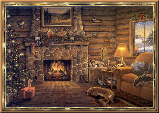 Коледна анимирана картичка-домашен уют!